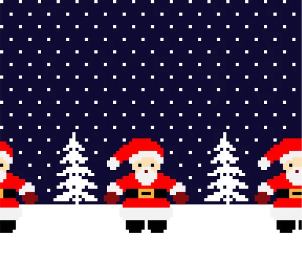 Újévi karácsonyi minta pixel vektor illusztráció eps — Stock Vector