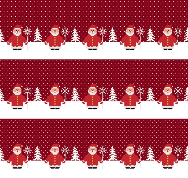Ano novo padrão de Natal pixel vetor ilustração eps —  Vetores de Stock