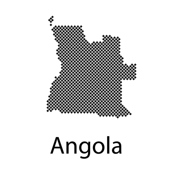 High detailed vector map - Angola — Stock Vector
