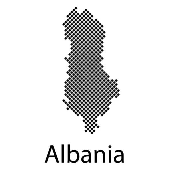 Albanie carte frontière pays — Image vectorielle