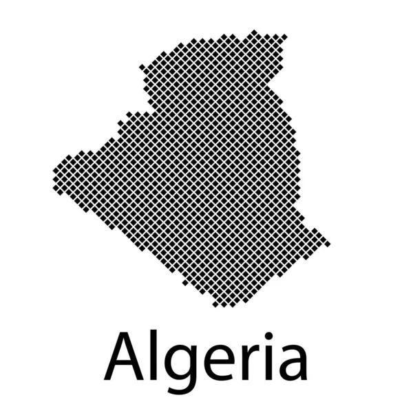 Algérie carte mosaïque ensemble. Isolé sur fond blanc . — Image vectorielle