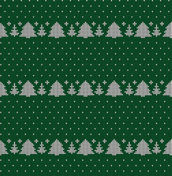 Knitted Christmas and New Year pattern, norwegian background — стоковий вектор