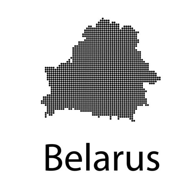 Une carte solide et mosaïque du Bélarus — Image vectorielle