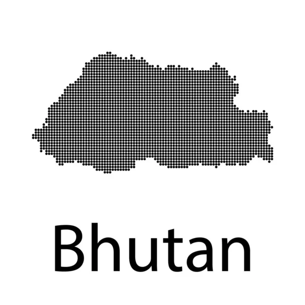 Carte du Bhoutan, couleur marron et nom du pays. Carte de l'Asie. Carte vectorielle sur fond gris. Symbole pour votre logo de carte de conception de site Web. app, ui, Vecteur de voyage eps10, concept Illustration . — Image vectorielle