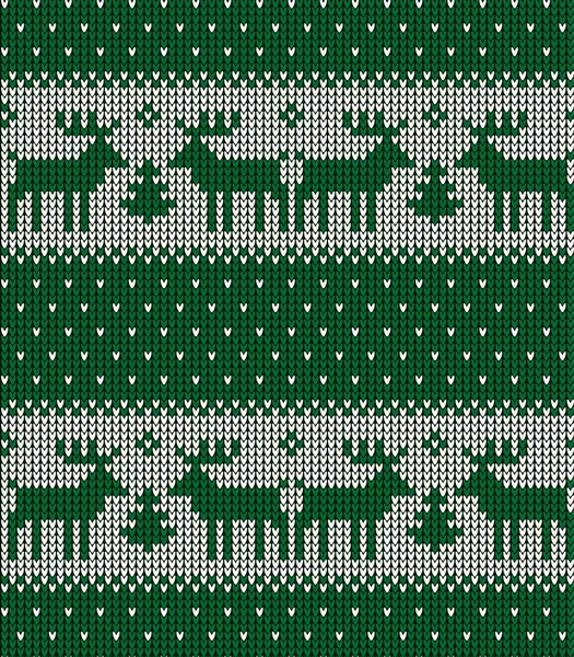 Knitted Christmas and New Year pattern, norwegian background — стоковий вектор