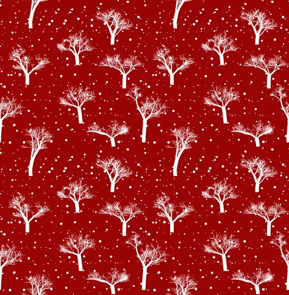 シームレスなパターン冬の森の装飾休日のベクトルイラスト. — ストックベクタ