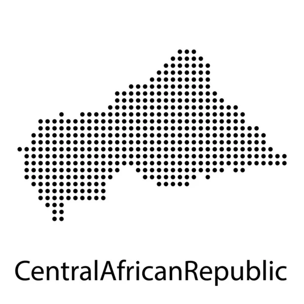Başkentle ilgili yüksek detaylı vektör haritası - Orta Afrika Cumhuriyeti — Stok Vektör