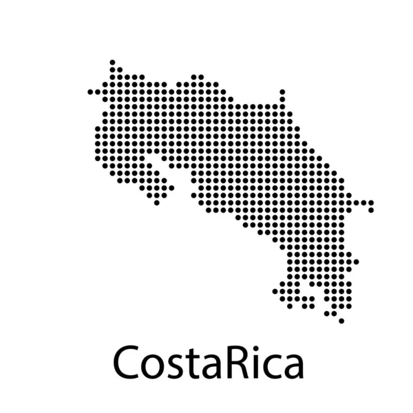 Alta mappa vettoriale dettagliata - Costa Rica — Vettoriale Stock