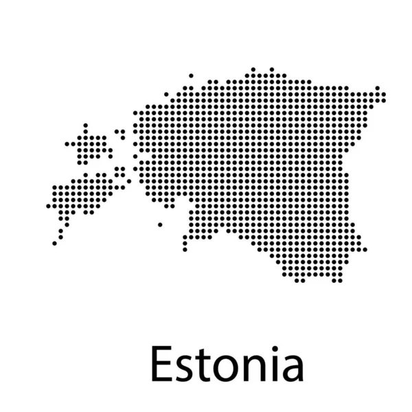 Estonia mapa vectorial con la bandera dentro . — Archivo Imágenes Vectoriales