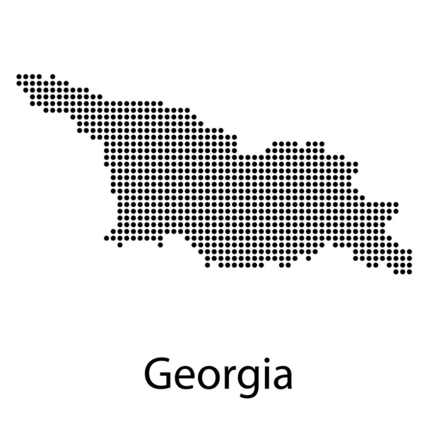 High detailed vector map - Georgia — 스톡 벡터