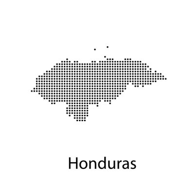 departmanı kenarlıklı siyah honduras Haritası