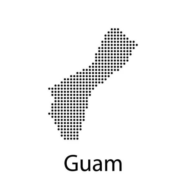 Mapa vetorial e bandeira de guam com fundo branco . —  Vetores de Stock