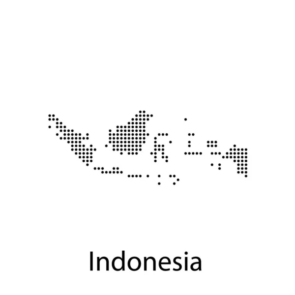 Hoge gedetailleerde vectorkaart - Indonesië — Stockvector