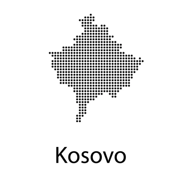 Kosovo mapa vectorial silueta, alta ilustración detallada aislada sobre fondo blanco. Parte de Serbia. Territorio balcánico. Provincia de la antigua Yugoslavia . — Archivo Imágenes Vectoriales