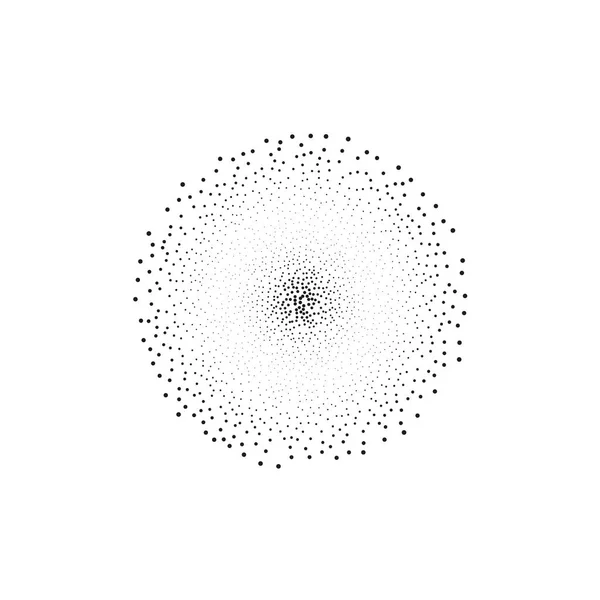 Círculo, Gradiente radial abstrato, Pontos pretos finos, Círculo com pontos , — Vetor de Stock