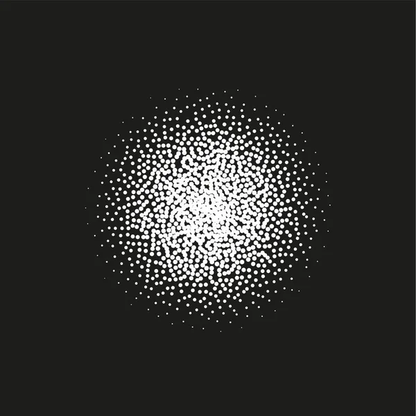Cercle, Gradient radial abstrait, Pois noirs fins, Cercle à pois , — Image vectorielle