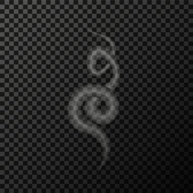 Ekose bir arka plan üzerinde şeffaf duman ayarla