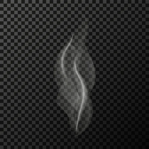 Ensemble de fumée transparente sur un fond à carreaux — Image vectorielle