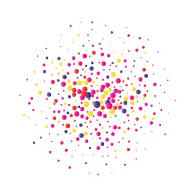 Renkli düşen konfetilerle şenlikli arka plan, vektör illüstrasyonu