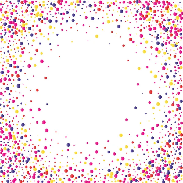 Festive background with colorful falling confetti, vector illustration — Stock Vector