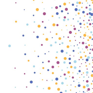 Renkli düşen konfetilerle şenlikli arka plan, vektör illüstrasyonu