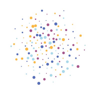 Renkli düşen konfetilerle şenlikli arka plan, vektör illüstrasyonu