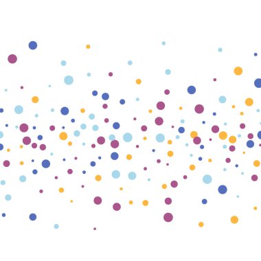 Renkli düşen konfetilerle şenlikli arka plan, vektör illüstrasyonu