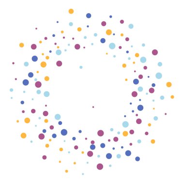 Renkli düşen konfetilerle şenlikli arka plan, vektör illüstrasyonu