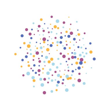 Renkli düşen konfetilerle şenlikli arka plan, vektör illüstrasyonu