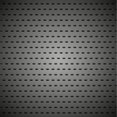 uzamış ızgara yuvaları ve ışık yansıması ile gümüş metal arka plan