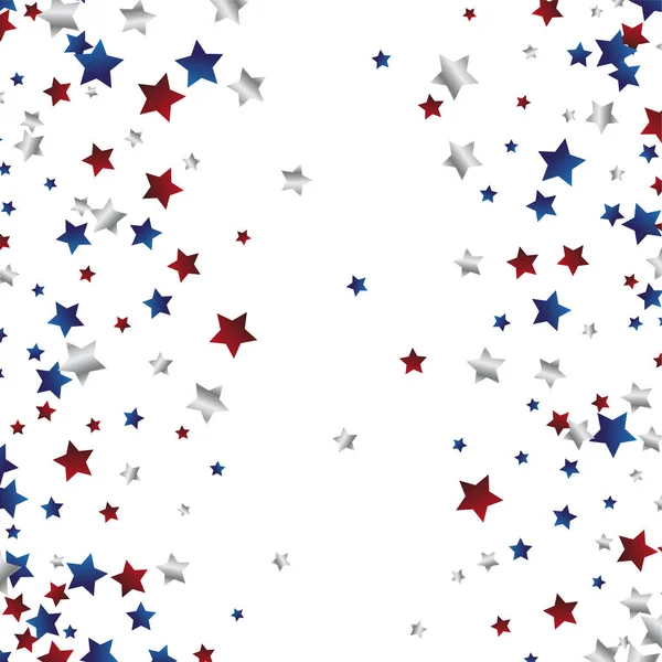 Yıldız Tozu Çerçeveli Temmuz Arkaplanı Amerikan Bağımsızlık Günü Grafik Tasarımı — Stok Vektör