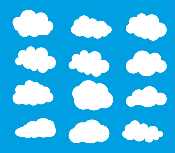 Vektorillustration Der Wolkensammlung Eps — Stockvektor
