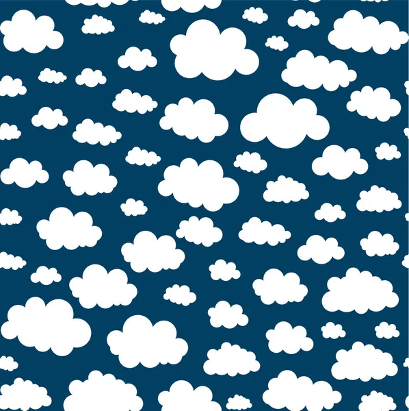 Naadloze Achtergrond Met Papieren Wolken Eps — Stockvector