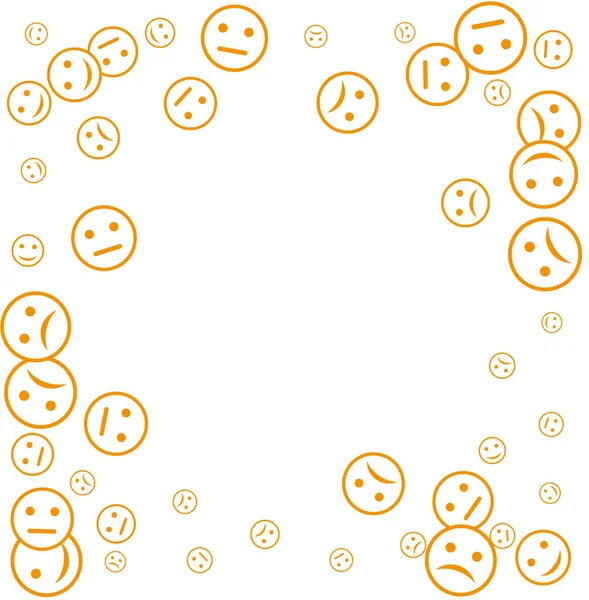 Emoticon Seamless Pattern Emotions Cartoon Emojis Background — Stock Vector