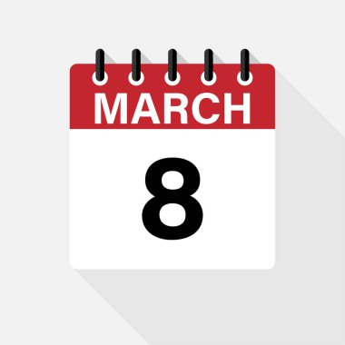 Yuvarlak arkaplanda Takvim Simgesi. Vektör basit ağ simgesi. eps