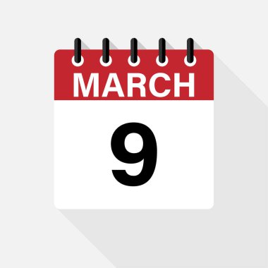 Yuvarlak arkaplanda Takvim Simgesi. Vektör basit ağ simgesi. eps