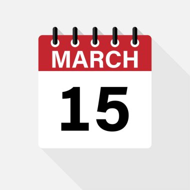 Yuvarlak arkaplanda Takvim Simgesi. Vektör basit ağ simgesi. eps