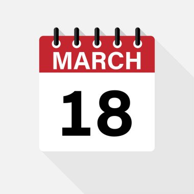 Yuvarlak arkaplanda Takvim Simgesi. Vektör basit ağ simgesi. eps