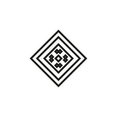 Vektör simgesi: Kelt düğümü, triquetra haçı veya kalp şeklinde Üçlemeci sembolü.