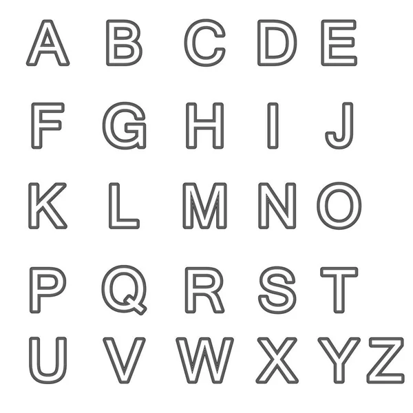 Vector Alphabet Set Double Font Eps — Stock Vector