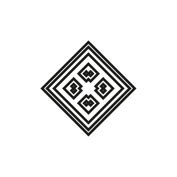 Ícone Vetorial Celta Cruz Triquetra Símbolo Trindade Com Forma Coração — Vetor de Stock