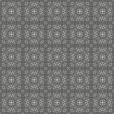 Soyut süslemeli geometrik taç yaprakları ızgara arka planı. Kusursuz desen. Vektör.