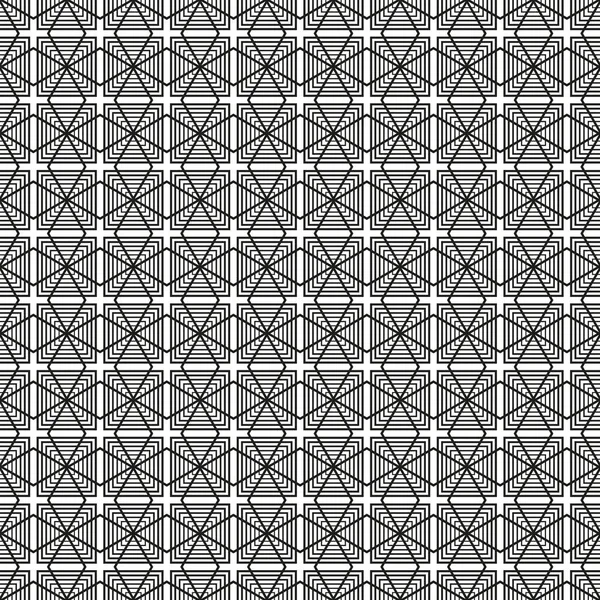 Astratto Ornato Petali Geometrici Griglia Sfondo Schema Senza Soluzione Continuità — Vettoriale Stock