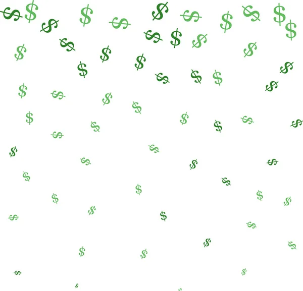 Fondo Vectorial Verde Oscuro Con Signos Dólares Ilustración Abstracta Geométrica — Vector de stock