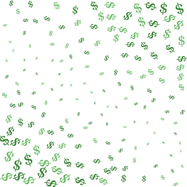Fundo Vetorial Verde Escuro Com Sinais Dólares Ilustração Abstrata Geométrica — Vetor de Stock