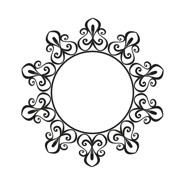 Круглая Декоративная Рамка Векторная Иллюстрация — стоковый вектор