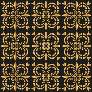 Çizgileri ve eşkenar dörtgenleri olan soyut geometrik desen. Kusursuz bir arkaplan. Koyu mavi ve altın rengi..