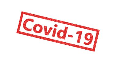 Covid-19 Coronavirus kavramı yazı dizaynı logosu.