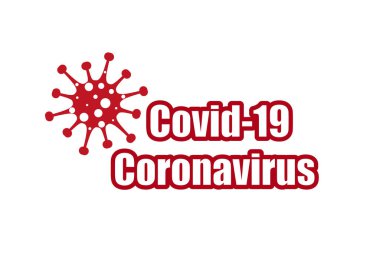 Covid-19 Coronavirus kavramı yazı dizaynı logosu.