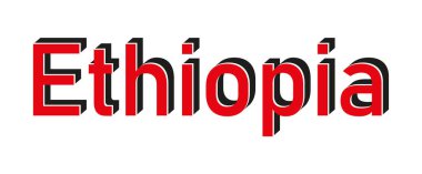 Etiyopya 'da kimse girmesin, vektör illüstrasyonu